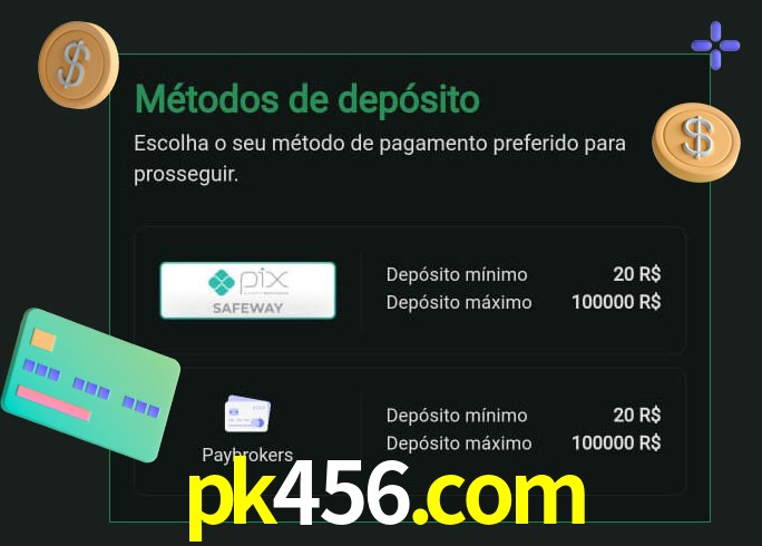 O cassino pk456.com oferece uma grande variedade de métodos de pagamento